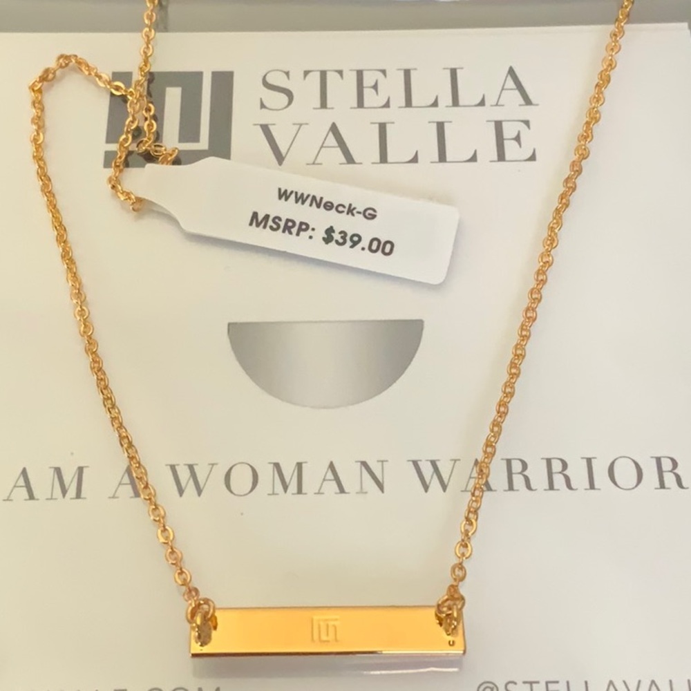 Stella Valle Gold Bar Necklace
